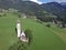 Sant valentine church aereal drone view