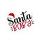 Santa Baby- Christmas text with Santa`s cap.