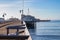 Santa Barbara, California. August 13 2022 - View of the shops at Stearn\\\'s Wharf in the early morning