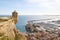 Santa Barbara castle with panoramic aerial view of Alicante famous touristic city in Costa Blanca, Spain