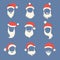 Santa beards set.