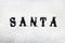 Santa black name in the snow