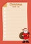 Santa Blank Christmas Check List