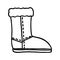 Santa boot icon on white background