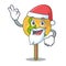 Santa candy apple mascot cartoon