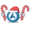 Santa with candy Ardor coin mascot cartoon