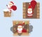 Santa and chimney set