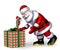 Santa with Christmas Mouse - with clipping path