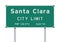 Santa Clara City Limit road sign