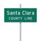 Santa Clara County Line road sign