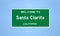 Santa Clarita, California city limit sign. Town sign from the USA