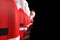 Santa Claus 3d aligned on a black background