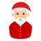 Santa Claus Avatar Flat Icon on White