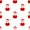 Santa Claus Avatar Icon Seamless Pattern