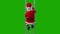 Santa Claus Back Climb up Stairs Christmas Green Screen 3D Rendering Animation