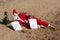 Santa claus beach gifts  vacation christmas voyage