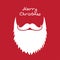 Santa Claus beard and moustache white christmas