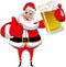 Santa Claus beer mug thumb up