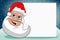 Santa Claus blank card christmas xmas background