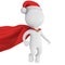 Santa Claus Brave Superhero Flying