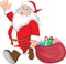 Santa Claus carrying gifts