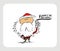 Santa Claus Cartoon Character thinking bubble - Where`s the deli