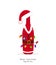 Santa Claus. Christmas champagne bottle with colorful christmas light bulb