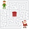 Santa Claus & Christmas Elf Maze for Kids