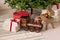 Santa Claus Christmas Express toy and wooden old deer toy and gift