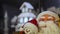 Santa Claus and Christmas house decoration