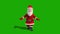 Santa claus Christmas stealthy walk cycle green screen 3D Rendering Animation