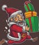 santa claus is coming gift illlustration vector art