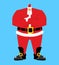Santa Claus crossed hand. Serious Santa isolated. Christmas and