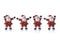 Santa claus Cute ceramic dolls statues decorations in Merry Christmas with on white background