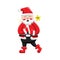 Santa Claus Dancing with Joy
