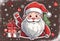 Santa Claus in different poses. Christmas character, photos, v15