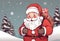 Santa Claus in different poses. Christmas character, photos, v17