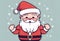 Santa Claus in different poses. Christmas character, photos, v22