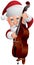 Santa Claus Double bass Player