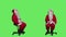 Santa claus embodiment poses on chair