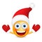 Santa Claus emoticon, smiley, emoji - vector illustration