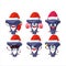 Santa Claus emoticons with actarius indigo cartoon character