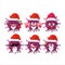 Santa Claus emoticons with coronaviridae cartoon character