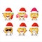 Santa Claus emoticons with dalgona candy disagree cartoon character