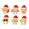 Santa Claus emoticons with dalgona candy flower cartoon character