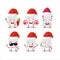 Santa Claus emoticons with grades paper cartoon character