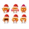 Santa Claus emoticons with halloween dangerous cartoon character