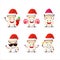 Santa Claus emoticons with king trumpet mushroom cartoon character