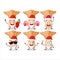 Santa Claus emoticons with lactarius cartoon character