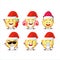 Santa Claus emoticons with lemon tart cartoon character